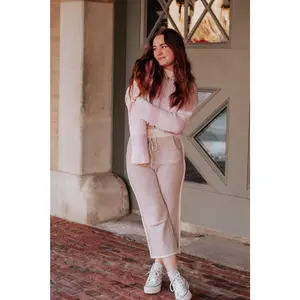 Lavender Lady Grey Sweater Pants