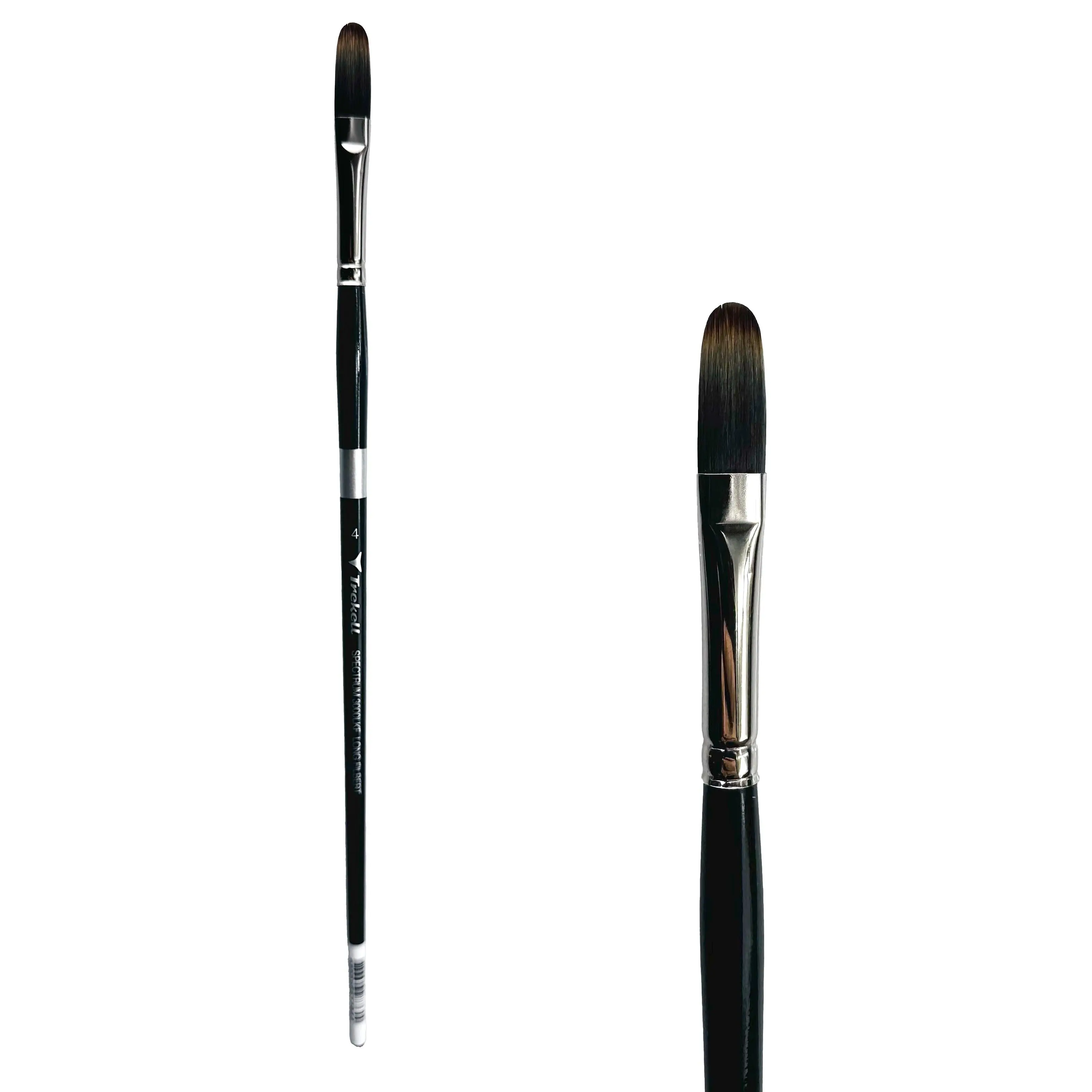 Trekell Spectrum Long Handle Artist Brush - Size #4 Long Filbert