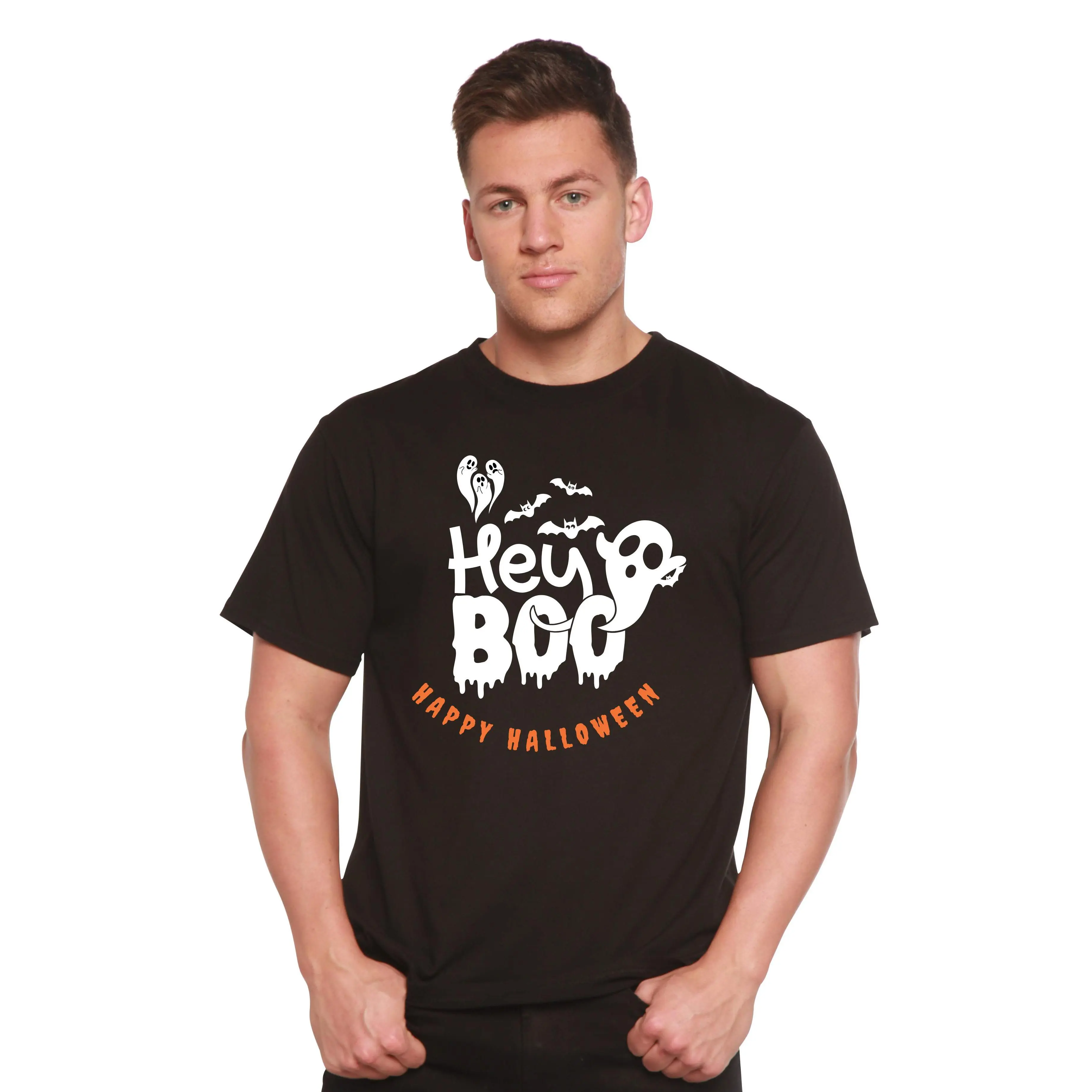 Hey Boo Men's Bamboo Viscose/Organic Cotton Short Sleeve Graphic T-Shirt
