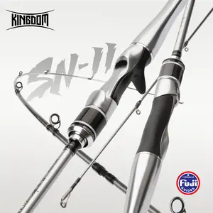 Kingdom SILVER NEEDLE Fishing Rod Ultralight Fast Spinning Rod 2 Sections UL L ML M MH Fuji Ring Carbon Fiber Casting Travel Rod