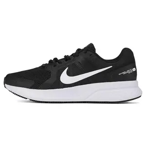 Nike Run Swift 2 Men's Running Shoe Black White Breathable Mesh Durable Outsole Foam Cushioning Stable Fit Short Distance Classic Version