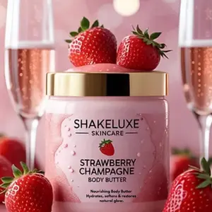 Moisturizing Cream Body Care - Strawberry Champagne Body Butter for Soft Skin - Cosmetic bodybutter