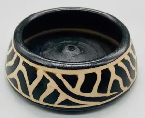 Peruvian Ceramic Incense Burner — 4.5 Inch Sticks and Cones Holder
