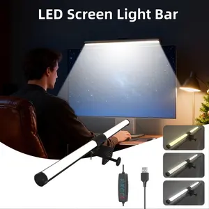 A Usb-Powered LED Display Light Strip, Computer Screen Light, Desk Lamp, USB Light, Night Light, with Adjustable Brightness in Single Or Three Colors, Suitable for Gaming And Home Office, Featuring a Stylish Design