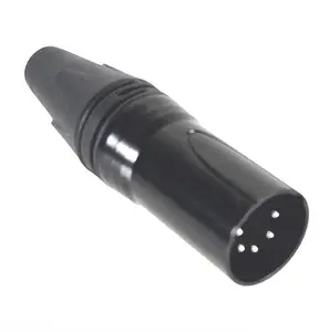 AMERICAN RECORDER Solder Type 5 pin Male XLR Connector - Black