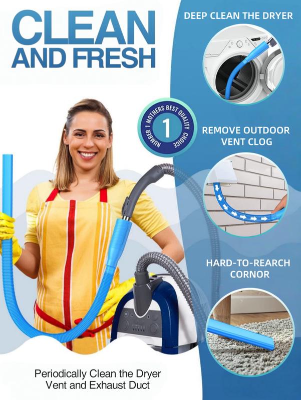LMMAKE Dryer Vent Cleaner Kit with 3 Suction Settings 44.1 Inch Reach Compatible Vacuum Cleaner Lint Brush & Hose Attachment Universal Connector for Effective Cleaning LMMAKE Dryer Vent Cleaner Kit with 3 Suction Settings 44.1 Inch Reach Compatible Vacuum Cleaner Lint Brush & Hose Attachment Universal Connector for Effective Cleaning