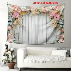 1pc 2D Flat Print Backdrop Cloth Rustic Gray and White Photography Backdrop for Party and Event Photography 39x59/51.18x59/70.8x90.5 inch,