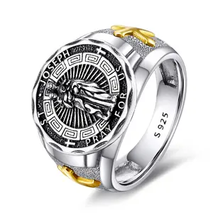 S925 sterling silver Saint joseph ring full size can be given as a gift or worn by yourself