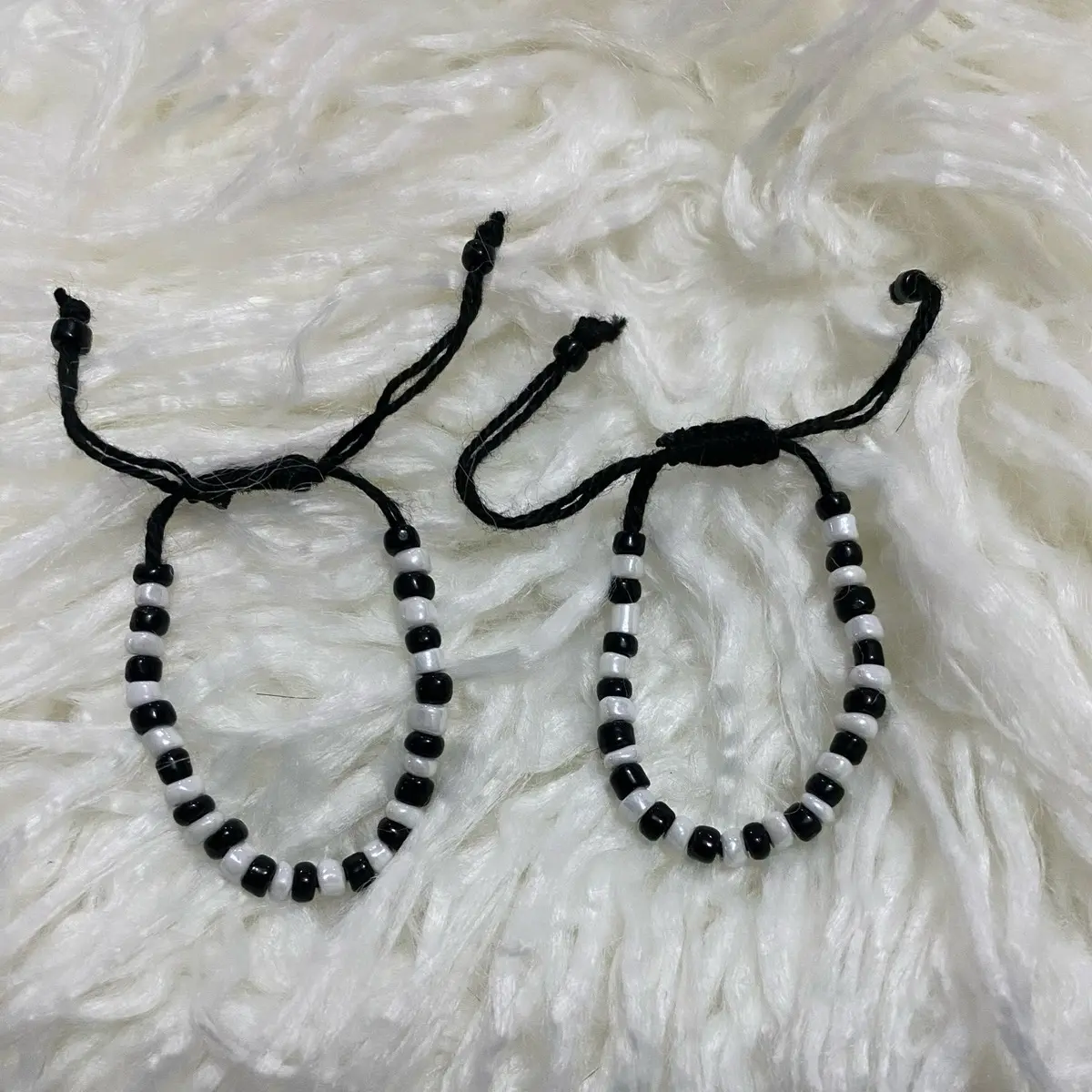 Black and white baby beaded bracelets