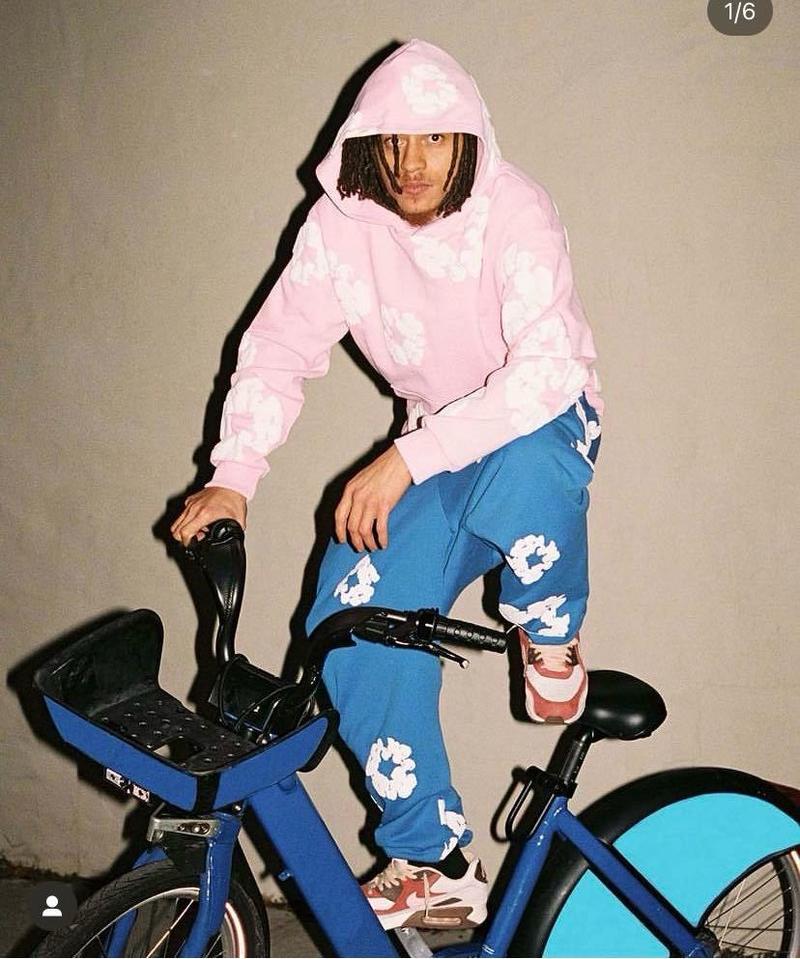 Denim Tears Unisex Fashionable Foam Cotton Printed Hoodie & Sports Suit Classic European and American Style Comfortable Durable Versatile for Multiple Occasions All Seasons