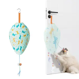 Zenjo Interactive Cat Toys for Indoor Cats & Automatic Play, Enrichment Toys for Kitten with Feather, Kitten Toy - 4H, Random Trajectories, Door Hanger