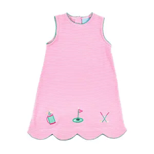 Golf Life Pink Stripe Cleo Dress - Soft Knit Girls Outfit Perfect for the Golf Course