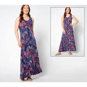 Attitudes by Renee Regular Como Jersey Reversible Maxi Dress