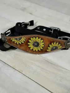 Bright Yellow Painted Sunflower Bronc Halter