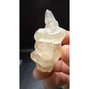 Clear Double-Terminated Quartz Crystal Cluster – India – 0.11 lbs