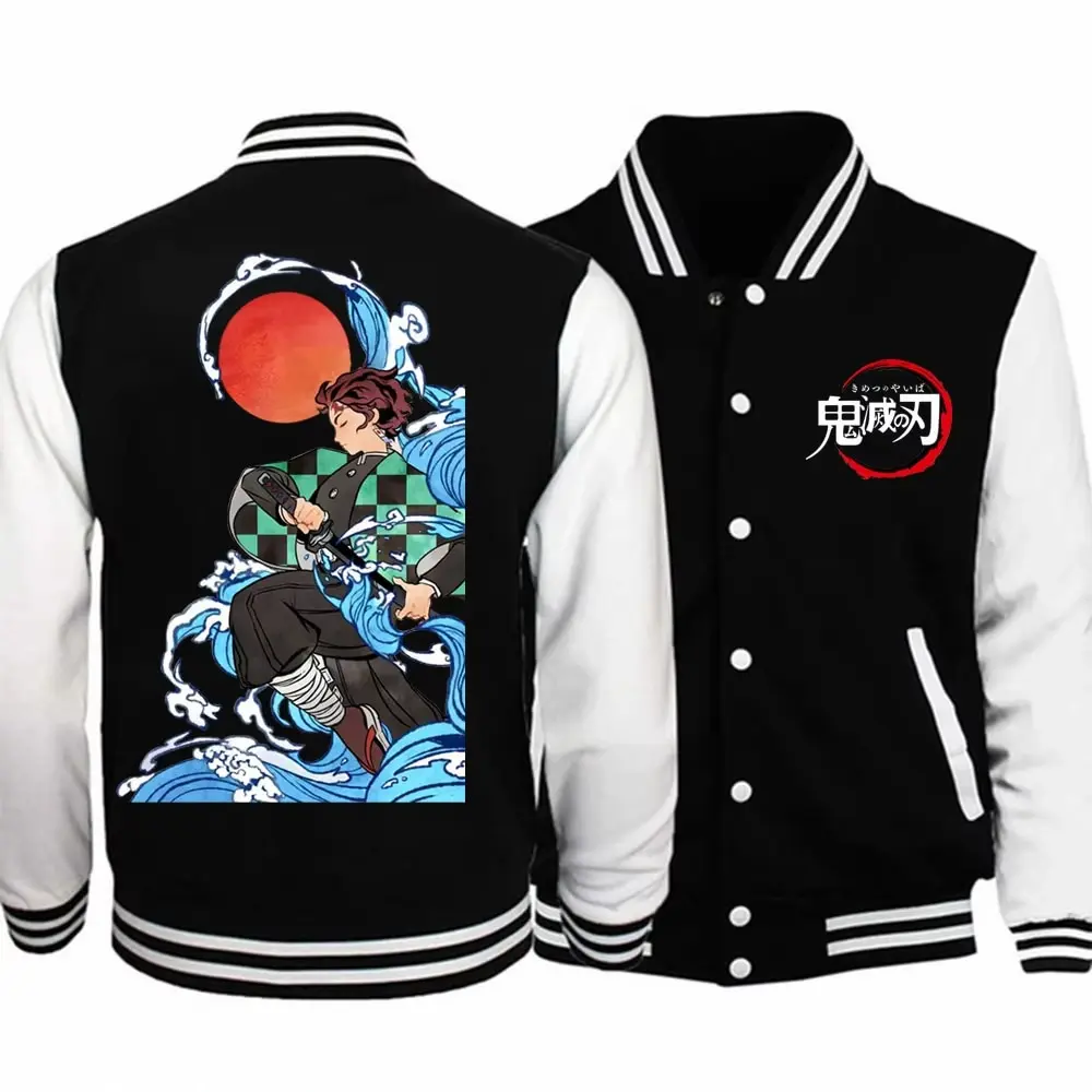Tanjirou neko Anime demon Merch Baseball Jacket