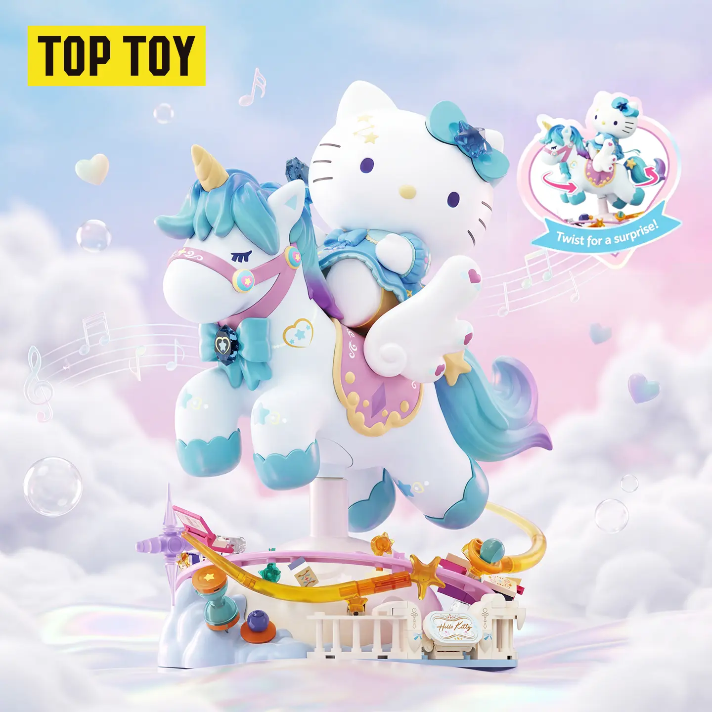 TOPTOY Hello Kitty Diamond Starry Sky Building Blocks. Large Size Model, Sparkling Rhinestone Details, Smooth Assembly Parts. Exquisite Decorative Toy And Ideal Birthday Gift For Girls And Hello Kitty Fans, deals for you days