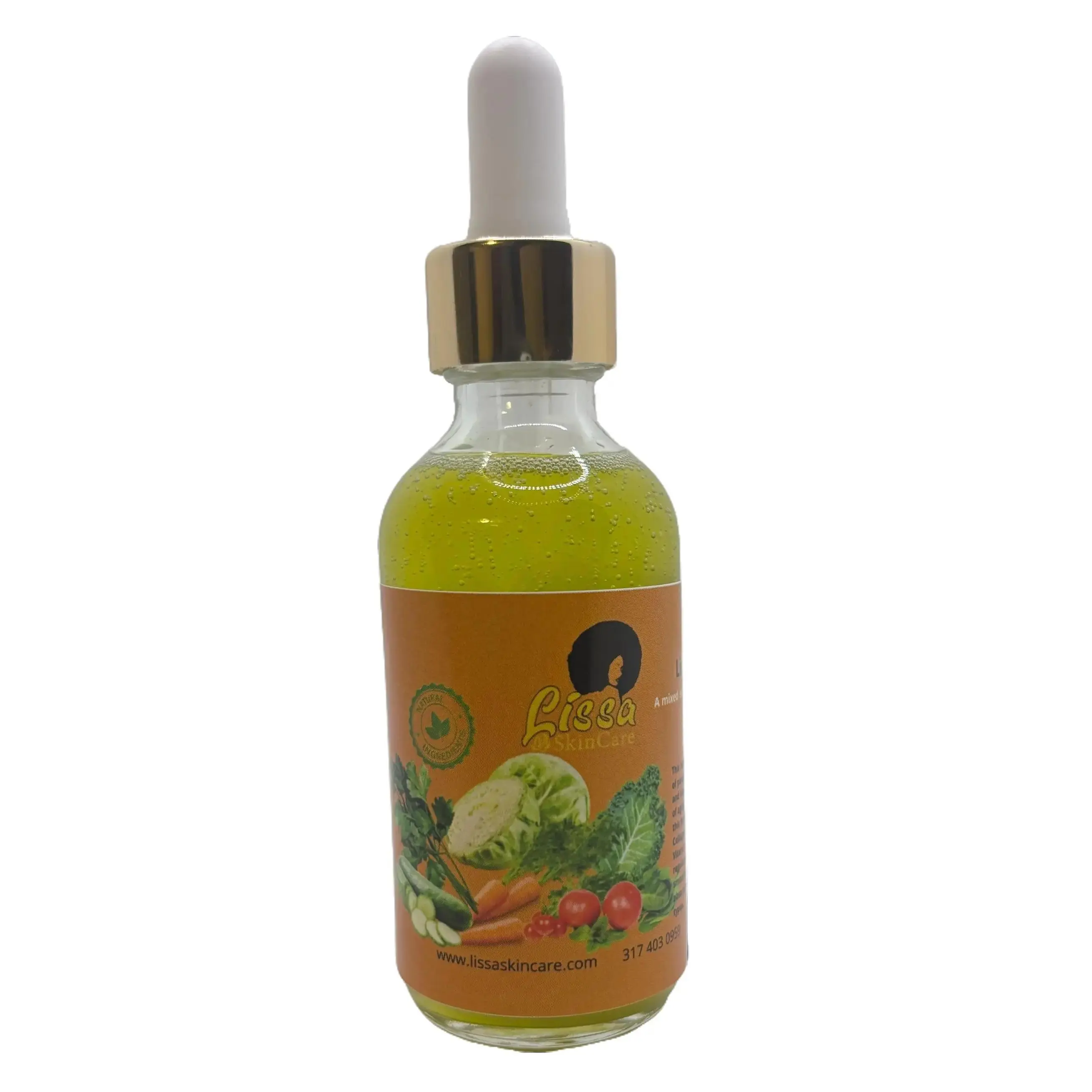 Lissa Skincare Liss Wrinkle Serum Handmade Mixed Formula to Eliminate Black Spot & Acne 3 FL OZ Bottle