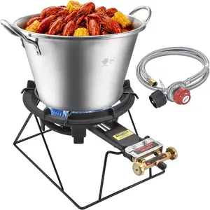 ARC 22QT Mexican Cazo Set Outdoor Wok,80,000BTU Propane Burner With Stand