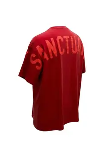 Iron Sanctuary Official Men's Loose Drop-Shoulder Short-Sleeve Cotton-Spandex Blend Oversized Pump Cover T-Shirt, Menswear Top Streetwear Man