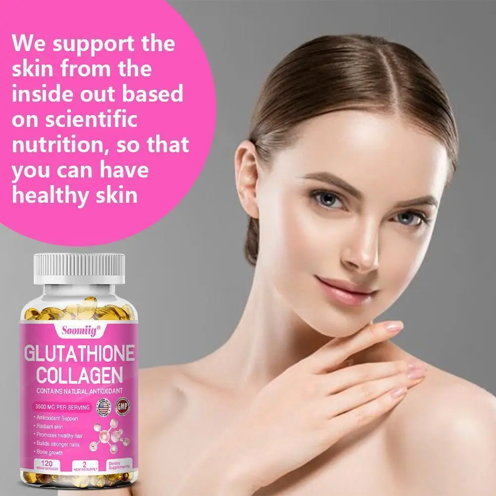 collagen & glutathione Soomiig Glutathione Collagen Health Supplement - Supports Smooth Hair and Healthy Skin -120 Capsules collagen & glutathione Soomiig Glutathione Collagen Health Supplement - Supports Smooth Hair and Healthy Skin -120 Capsules