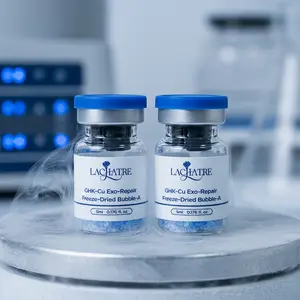 LACHATRE：Copper Peptide Bubble Freeze-Dried Kit Infused S-PDRN NAD+ Dual Exosomes, Lightweight Barrier Care Serum for Mature & Sensitive Skin