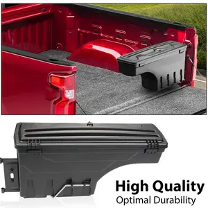 CROSSDESIGN Fit For 2002-2018 Dodge Ram 1500 2500 3500 Passenger Side Truck Bed Storage Toolbox&Lock