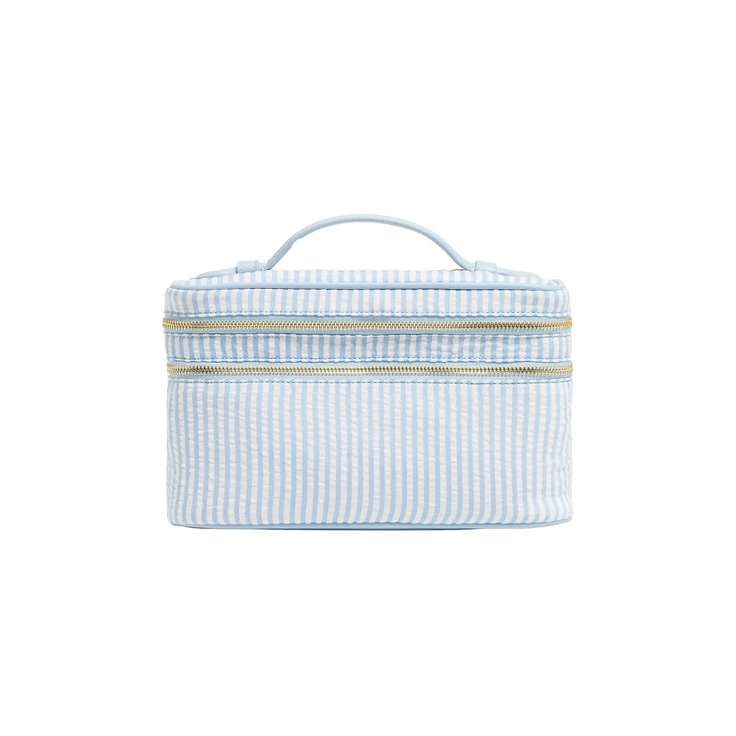 Stoney Clover Lane Double Zip Vanity in Blue Seersucker