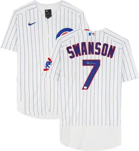 Dansby Swanson Chicago Cubs Autographed White Nike Authentic Jersey - Fanatics Authentic Certified