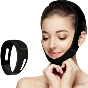 Adjustable V-Shape Face Training Strap, Soft Chin Band, Reusable Double Chin Reducer, Breathable No Odor, Beauty Belt for Men and Women