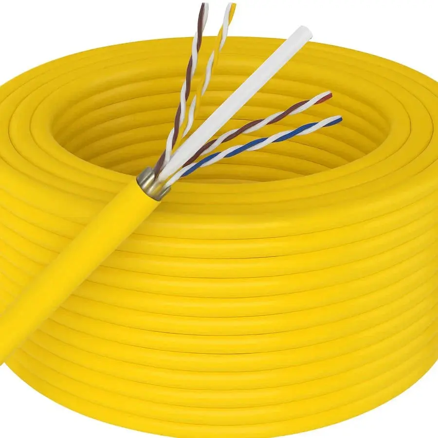 Patron Cat6 Ethernet Cable 23AWG 600Mh UL Bare Solid Copper Wire UTP 250' Yellow
