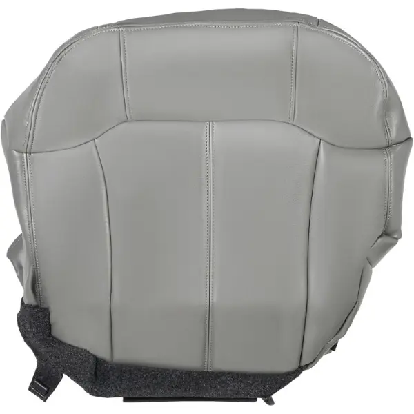 Left Bottom Seat Cover Compatible with 1999-2002 Chevy Silverado GMC Sierra Tahoe Suburban Avalanche Yukon 922 122 Driver Side Synthetic Leather Seat Cover - Pewter Gray Car Accessories