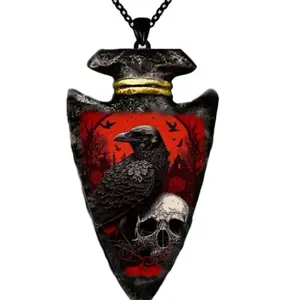 Raven Red Arrowhead Necklace
