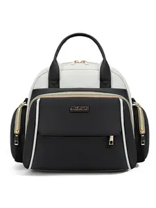Fashion Oxford Cloth Backpack, Three-In-One Convertible Shoulder Bag, Large Capacity Baby Bottle Storage, Waterproof, Travel & Daily Use