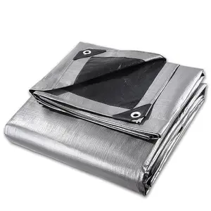 Yescom 40'x30' Heavy-Duty Poly Tarp Reinforced Canopy, Silver Yescom 40'x30' Heavy-Duty Poly Tarp Reinforced Canopy, Silver