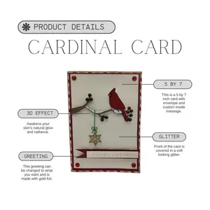 Scarlet Serenade: A Cardinal’s Melody of Winter Magic and Warm Wishes - A Personalized Season’s Greeting Card Celebrating the Beauty of Nature and the Joy of the Holiday Season