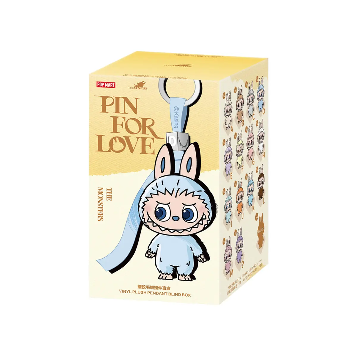 Pop Mart Labubu The Monsters Love Series Character Pin - Brand New Sealed Box Blind Bag Unboxing, Mini 4.0 Vinyl Plush Pendant (A-M), Cute Collectibles Keychain for Purse, Alphabet Case Accessory, Kawaii Creepy Keychain