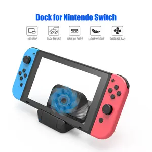 Multi-function charging dock with fan and cast screen for Switch consoles