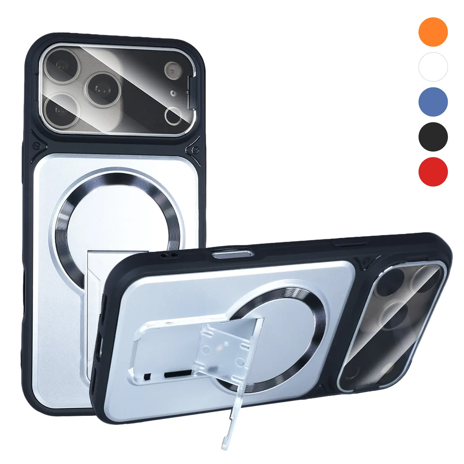 OREKROY Shockproof Magnetic iPhone Case with Invisible Kickstand & Camera Lens Protection, Military Grade Heavy Duty Drop Proof Cover Compatible with MagSafe Wireless Charging for iPhone 17 Pro Max 16/15/14/13/12/11 Pro Max