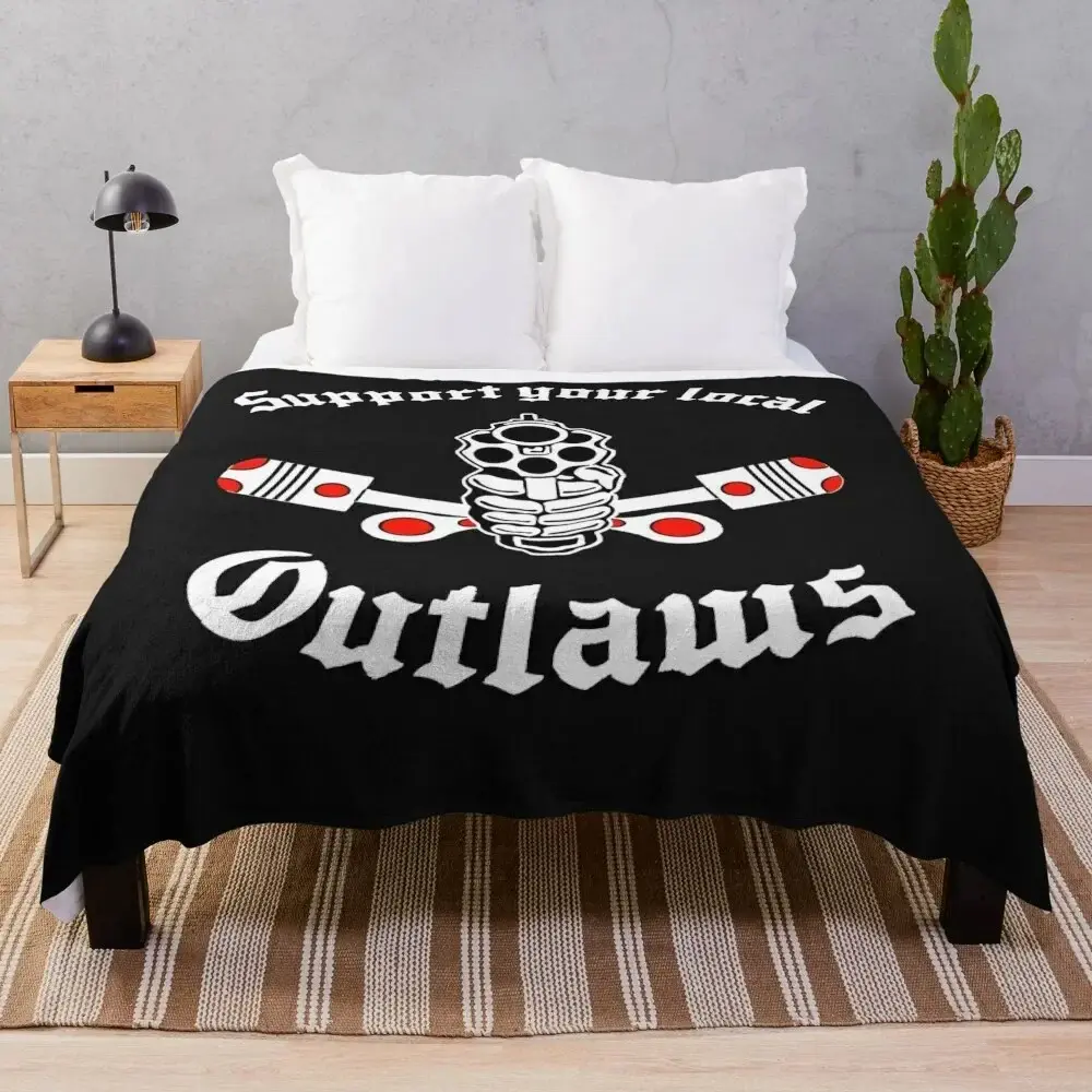 Outlaw mc Support Gift Halloween Day, Thanksgiving, Christmas Day Classic Throw Blanket valentine gift ideas Cute Blankets summerwins