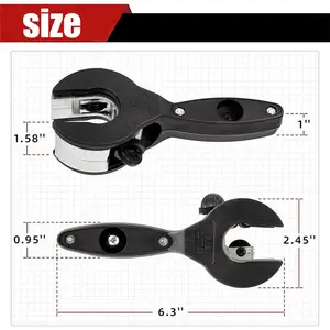 Ideal Gift for Boyfriend & Dad - 360° Surround Cutting Adjustable Tube Cutter for Copper Pipes 8-29mm with Thick Handle for Tight Spaces