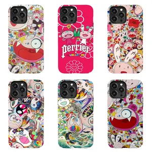 Takashi Murakami Superflat Flower Phone Case — "Good Vibes" Vibrant Phone Cover, Compatible with iPhone 11–17 Pro Max/Plus Series and Samsung Galaxy S23– Series