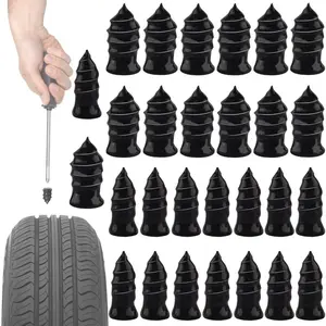 50pcs Professional Tire Repair Screw in Rubber Plug Repair Puncture Vacuum Self-Service Tire Wheel Tools