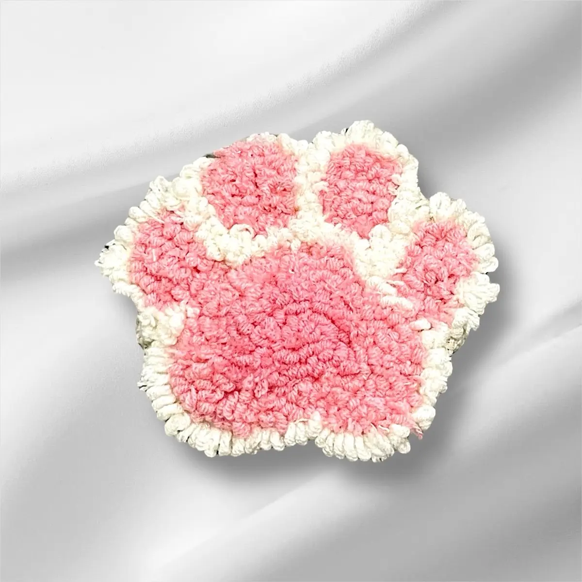 "Paw-some Punch Needle Coasters: 6 Vibrant Colors, Sold as Set or Individually!"