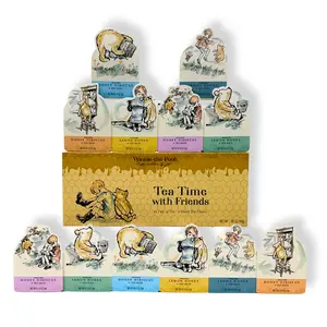 Thoughtfully, Classic Winnie-the-Pooh Character Tea Gift Set, Includes 12 Illustrated Boxes with Quotes from A.A. Milne, Lemon Honey and Honey Hibiscus Flavors, Baby Shower, Nursery or Birthday Gift, Set of 48