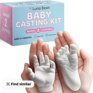 Luna Bean Baby Hand and Foot Casting Kit 2pc – Perfect Gift for New Parents, Baby Showers, Nursery Décor and Maternity