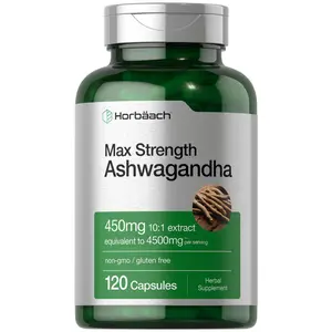 Horbäach Ashwagandha Supplement | Max Strength | 120 Capsules | Non-GMO, Gluten Free Horbäach Ashwagandha Supplement | Max Strength | 120 Capsules | Non-GMO, Gluten Free