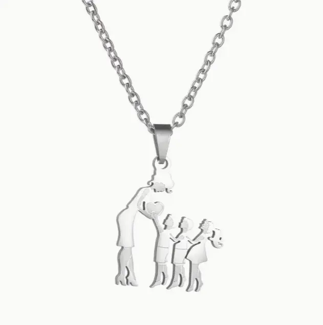 Summervibes Mom & Kids Necklace,Family Members A Mother's Love, Always With You,Gift for Women