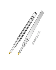 VEVOR 1 Pair Full Extension Drawer Slides 18 20 22 28 30 32 36 38 40 44 48 52 56 60 in, 500 lbs Load Capacity Locking Drawer Slides, Ball Bearing with Lock Side Mount Drawer Slide Rail