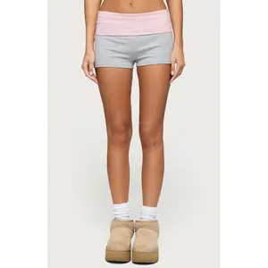 Edikted Women's Emmey Contrast Foldover Shorts